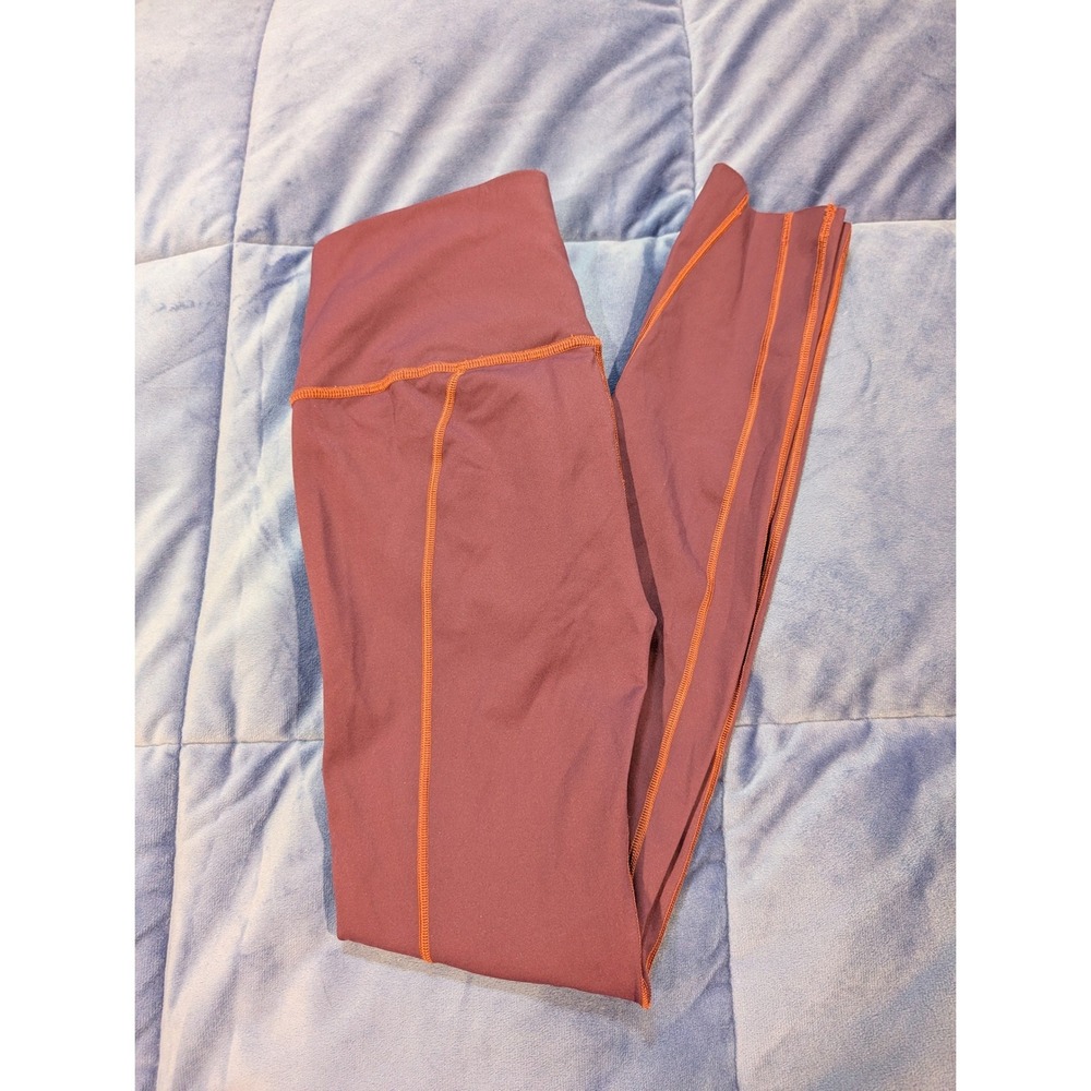 Lululemon Like Nothing Leggings Darkest Magenta Nulux Contrast Stitch - Size 4